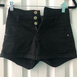 Black high waisted shorts